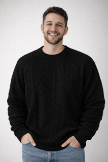 بلوز بافت مردانه - مشکی