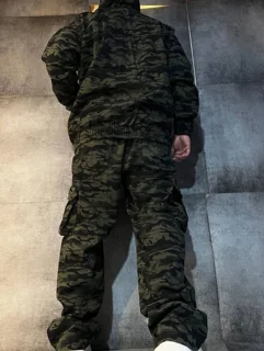 ست هودی و کارگو چریکی پارچه خارجی گرم بالا